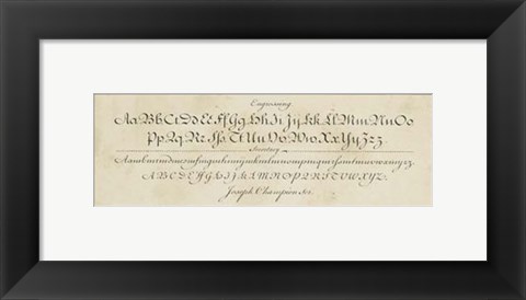 Framed Manuscript Sampler V Print