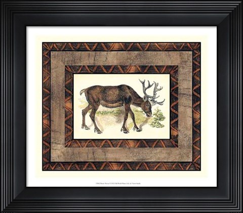 Framed Rustic Moose Print