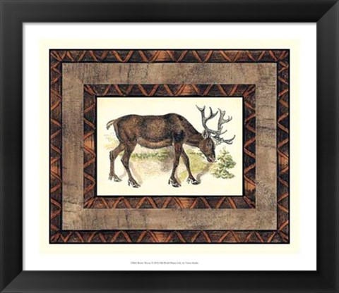 Framed Rustic Moose Print