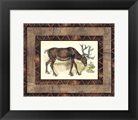 Framed Rustic Moose Print