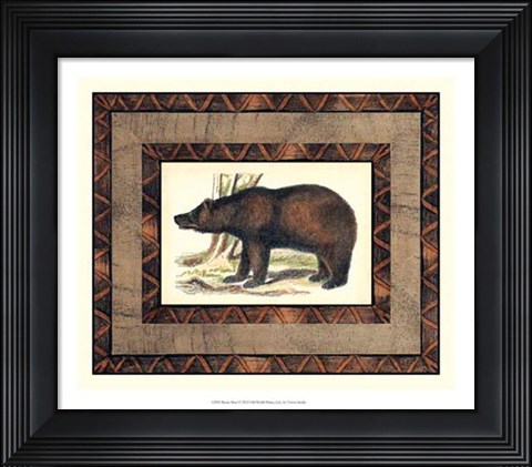 Framed Rustic Bear Print