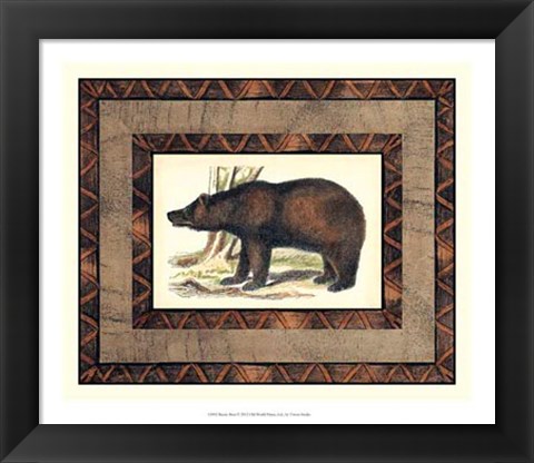 Framed Rustic Bear Print