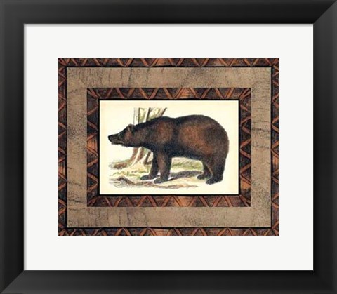 Framed Rustic Bear Print