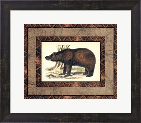 Framed Rustic Bear Print