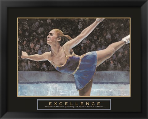 Framed Excellence - Ice Skater Print