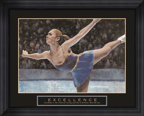 Framed Excellence - Ice Skater Print