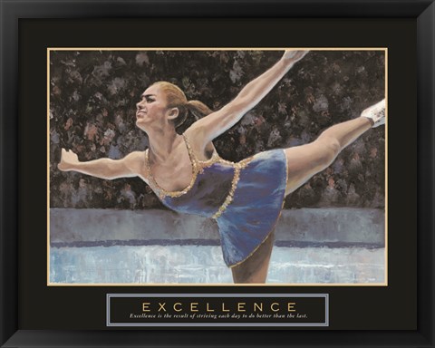 Framed Excellence - Ice Skater Print