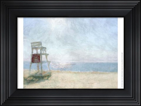Framed Beach Lookout I Print