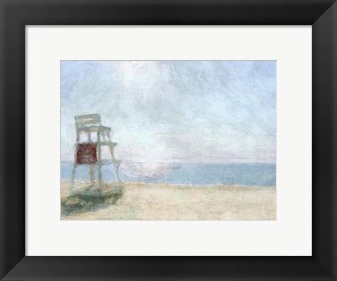 Framed Beach Lookout I Print