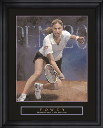 Framed Power - Tennis Player Print
