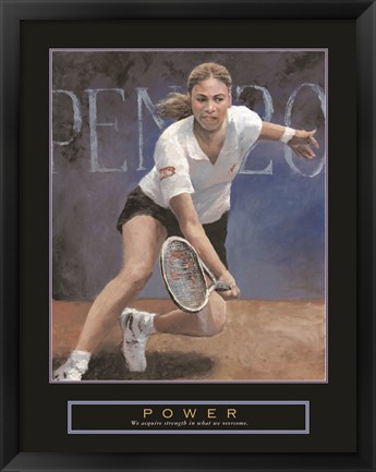 Framed Power - Tennis Player Print