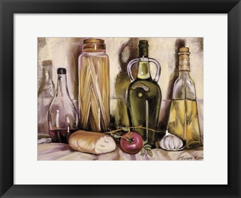 Framed Pasta and Olive Oil Print