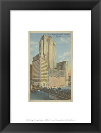 Framed Chicago- Civic Opera Building Print