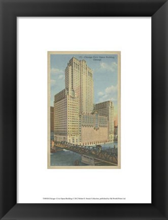 Framed Chicago- Civic Opera Building Print