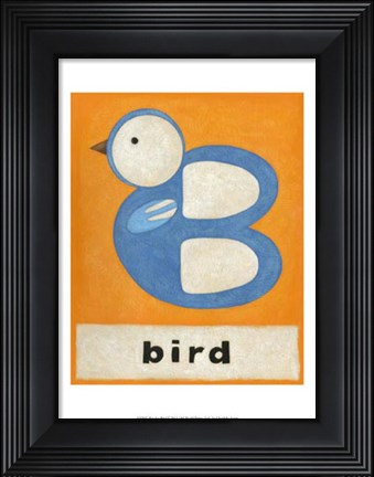 Framed B is for Bird Print