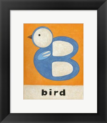 Framed B is for Bird Print