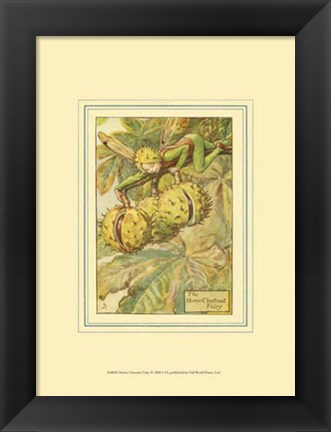 Framed Horse Chestnut Fairy Print