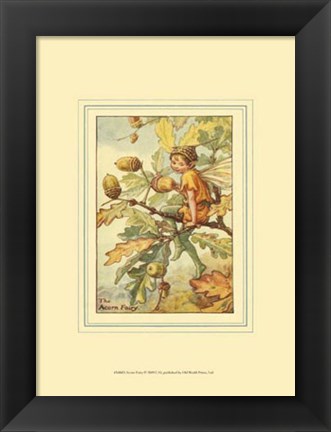 Framed Acorn Fairy Print