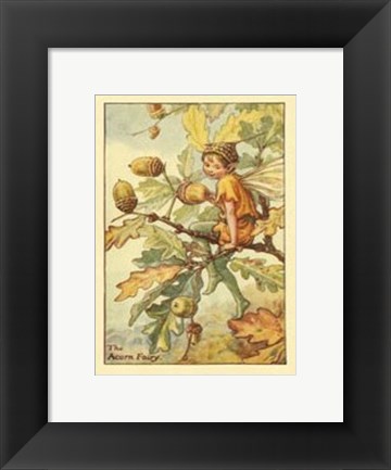 Framed Acorn Fairy Print
