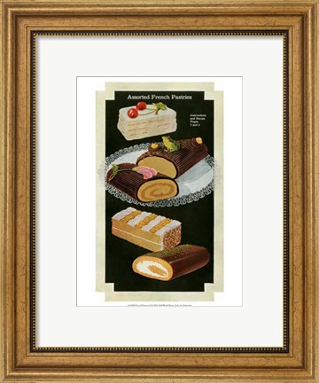 Framed French Pastries I Print