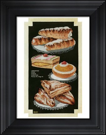 Framed French Pastries II Print