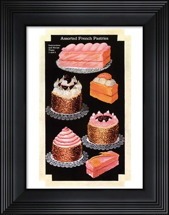 Framed French Pastries III Print