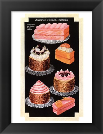 Framed French Pastries III Print