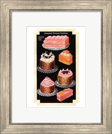 Framed French Pastries III Print