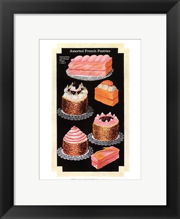 Framed French Pastries III Print