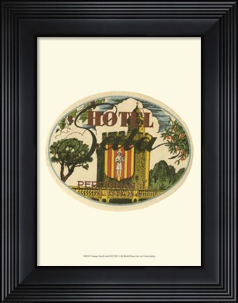 Framed Vintage Travel Label II Print
