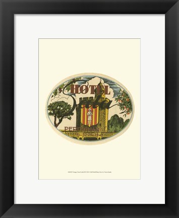 Framed Vintage Travel Label II Print