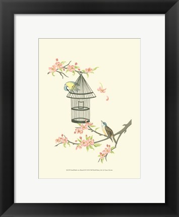 Framed Small Birds on a Branch II Print