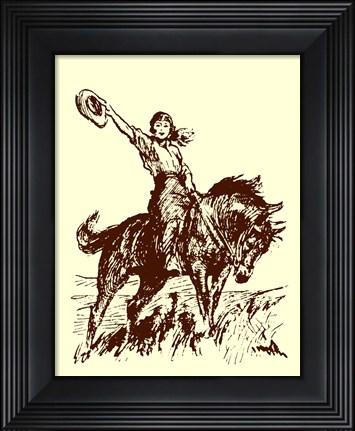 Framed Small Cowgirl Print