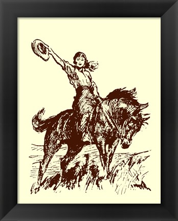 Framed Small Cowgirl Print