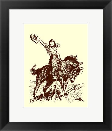 Framed Small Cowgirl Print