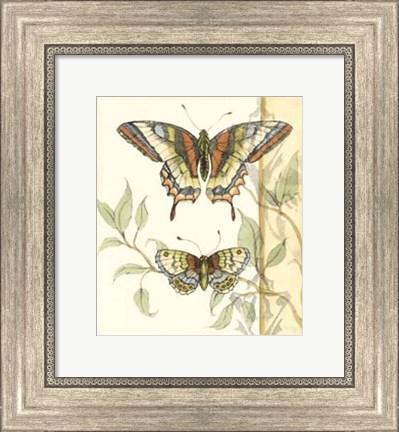Framed Small Tandem Butterflies II Print