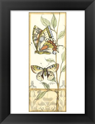 Framed Small Tandem Butterflies IV Print