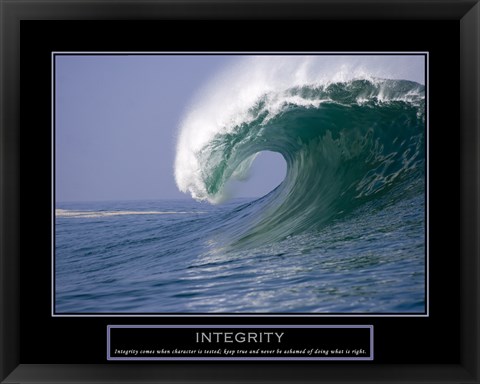Framed Integrity - Wave Print