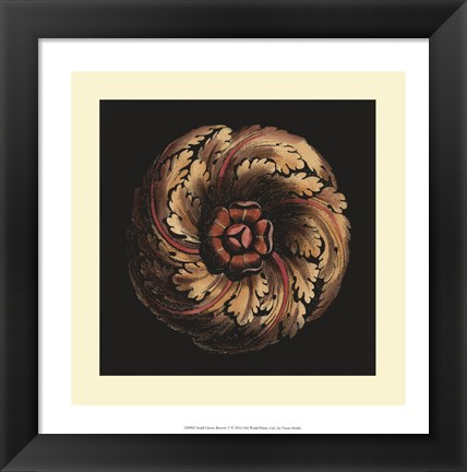 Framed Small Classic Rosette V Print