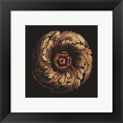 Framed Small Classic Rosette V Print