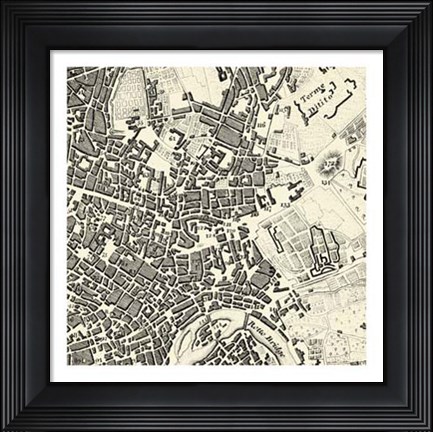 Framed City of Rome Grid V Print