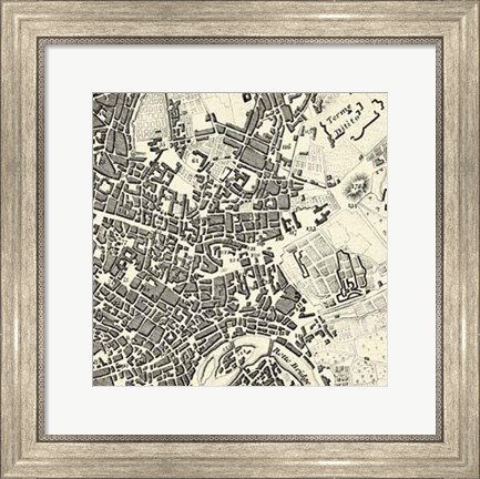 Framed City of Rome Grid V Print