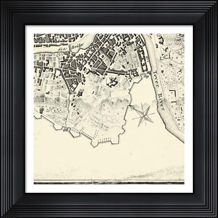 Framed City of Rome Grid VIII Print