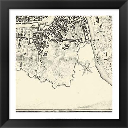 Framed City of Rome Grid VIII Print