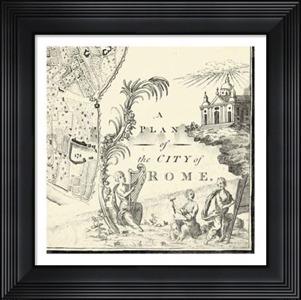 Framed City of Rome Grid IX Print