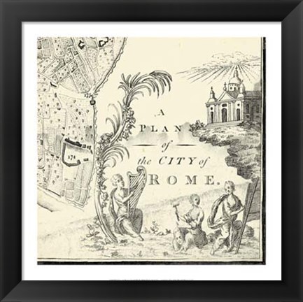 Framed City of Rome Grid IX Print