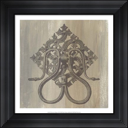 Framed Decorative Elegance III Print