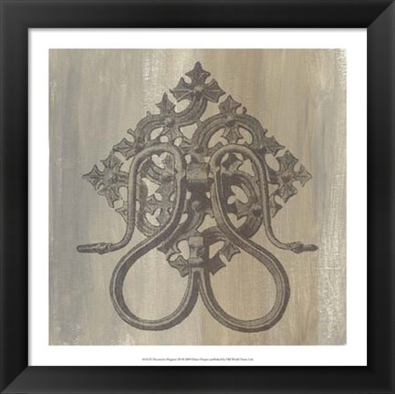 Framed Decorative Elegance III Print