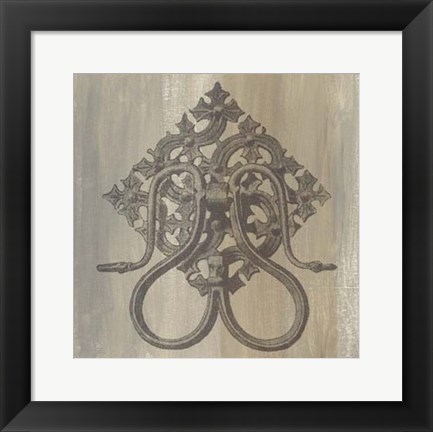 Framed Decorative Elegance III Print