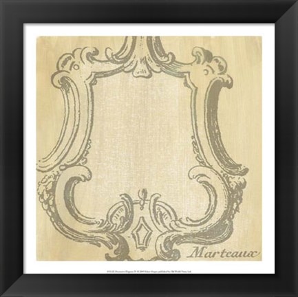 Framed Decorative Elegance IV Print